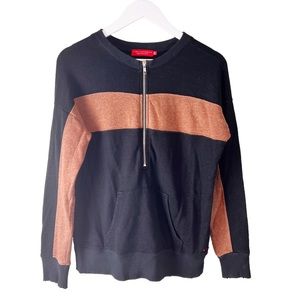 N:philanthropy‎ Half zip pullover sweater sweatshirt black brown size small